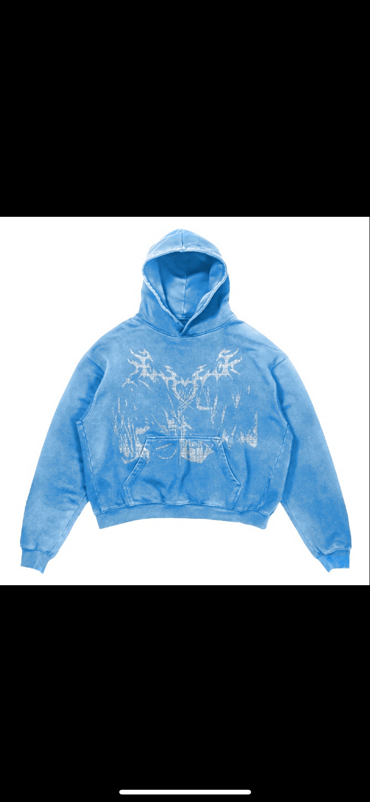 Anime Rhinestone Washed Hoodie